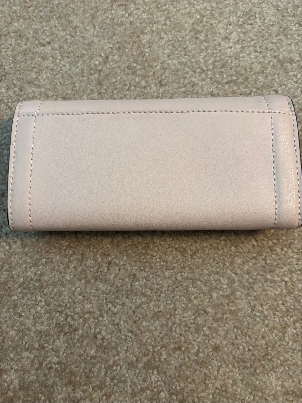 Michael Kors Pale Pink Leather Envelope Wallet with Gold Lock